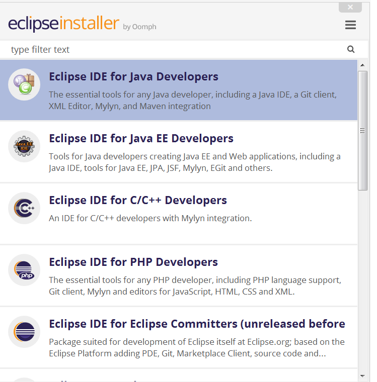 eclipse development kit or java development kit