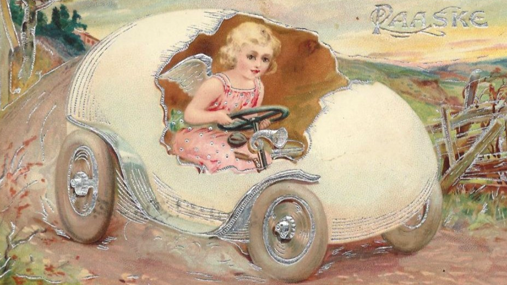  A Norwegian Easter card from 1914, a tradition that has disappeared in the country. 